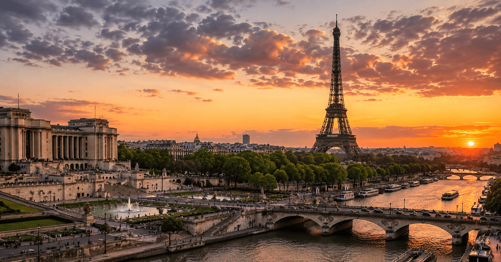 Private tour of Paris in a luxury car — Eiffel Tower view from Samantha Travels